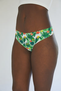 Side view of Bonks Tropical Print Hot Thong