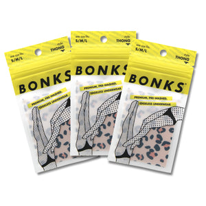 Bonks Cats Out of the Bag thong trio pack