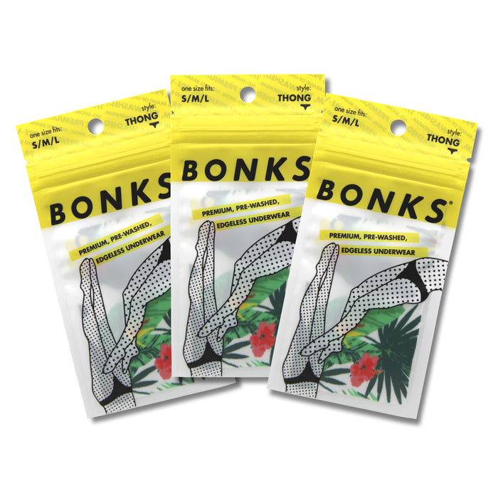 Vibrant Bonks Tropic Like It's Hot Thong 3-Pack display