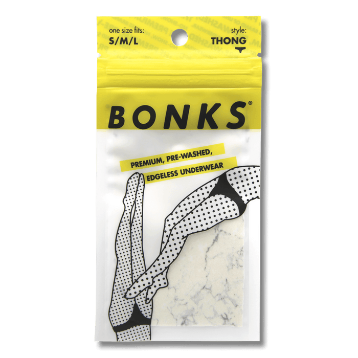 Bonks Classic White Thong in pristine design