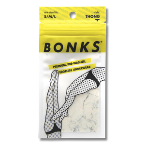 Bonks Classic White Thong in pristine design