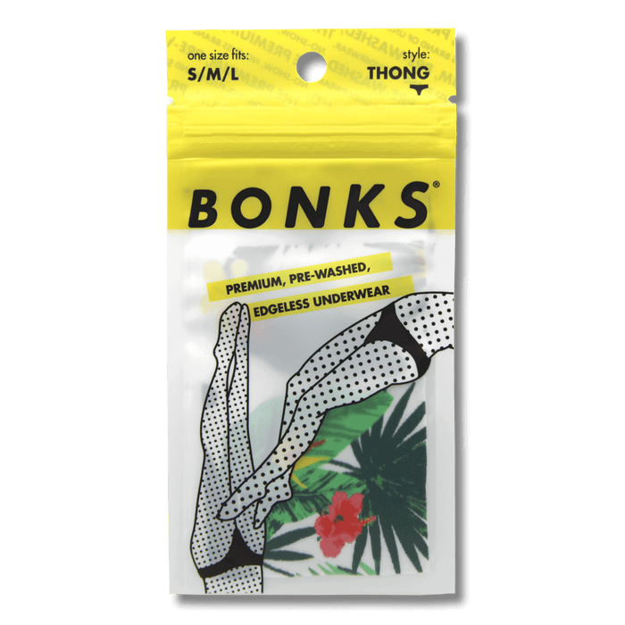 Vibrant Bonks Hot Tropic Thong with tropical print